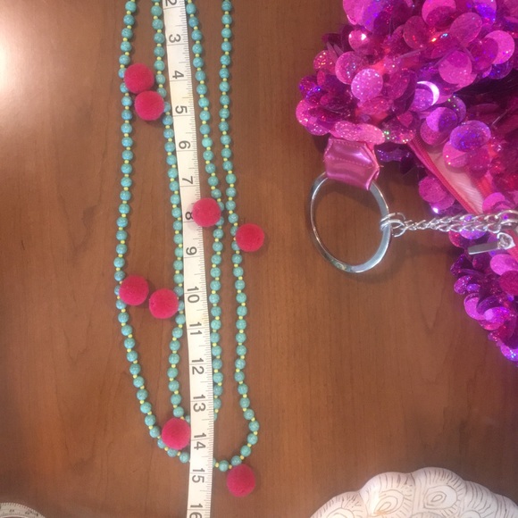NWOT Pom necklace - trendy double strand - Picture 4 of 7